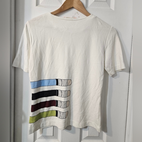 TED BAKER COLOUR BY NUMBERS NACHII PENCIL PRINT TOP - Picture 3 of 5